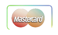 Mastercard Logo im Neon-Holographie-Rahmen f&uuml;r Casoola Casino Kartenzahlungen