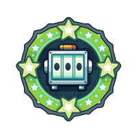 Freispiel-Sternenbadge mit Neon-Slot-Symbol f&uuml;r Casoola Casino